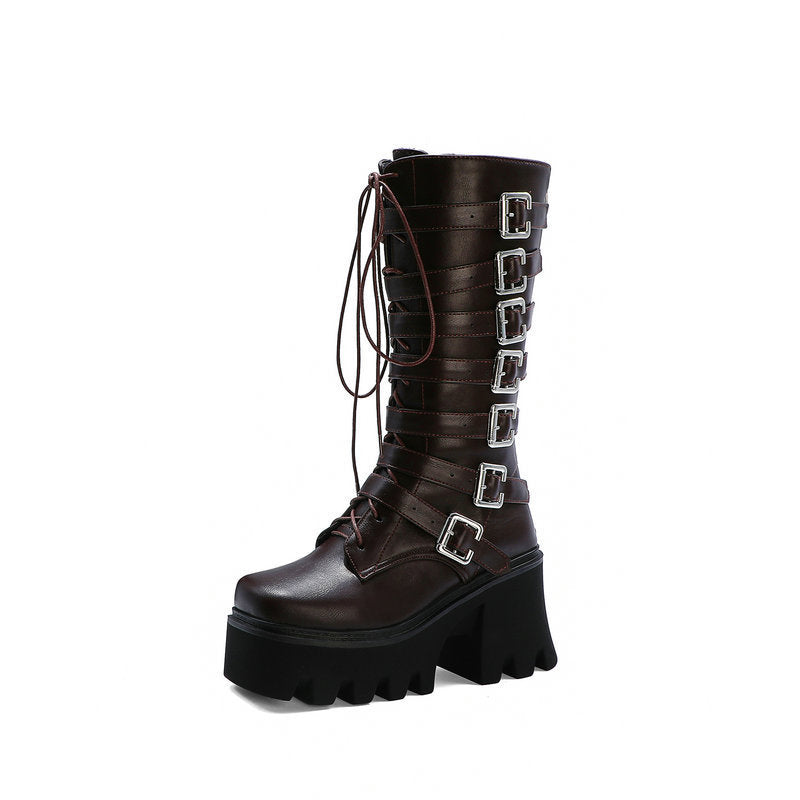 Thick-Heeled High-Heeled Women&