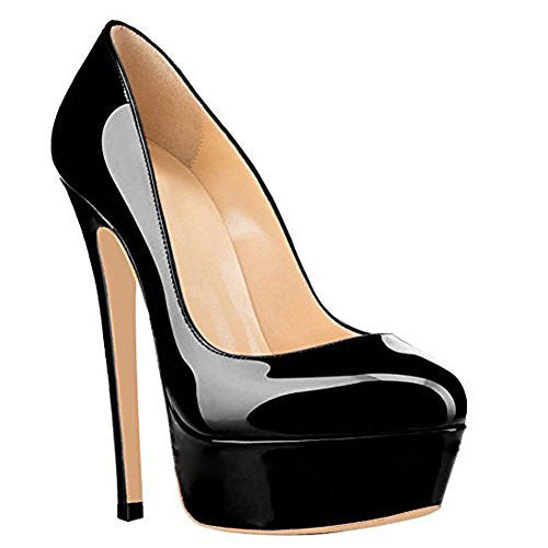 European And American Large Size High Heels Baotou Round Toe Women&