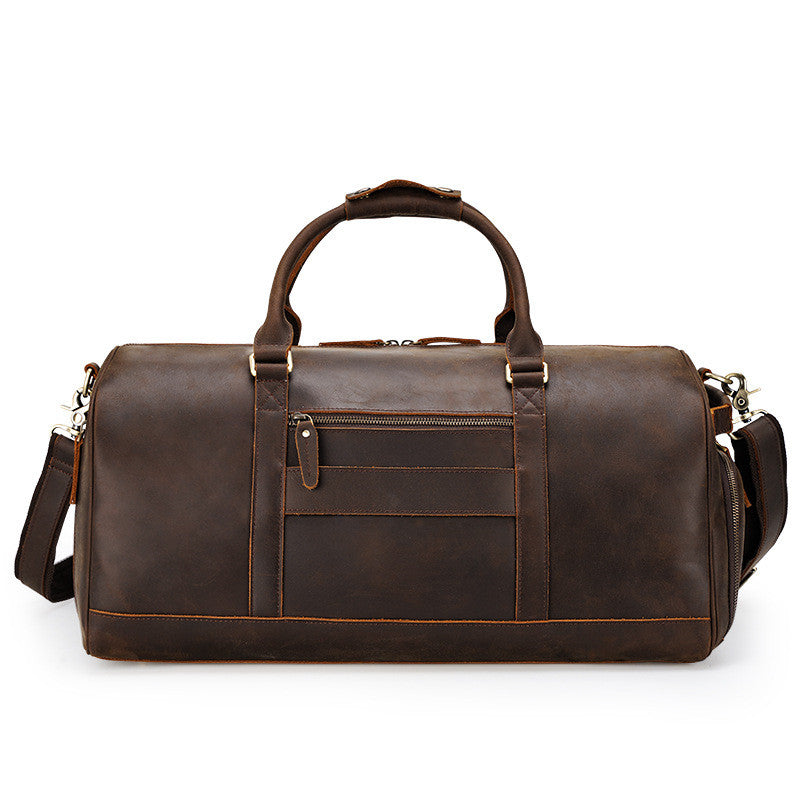 Retro Travel Bag Large Capacity Handbag Leather Men&