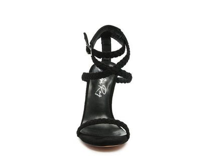 Sherri High Heeled Faux Suede Sandals
