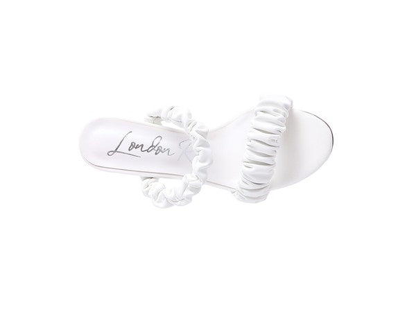 Qualie Ruched Strap Stiletto Sandals