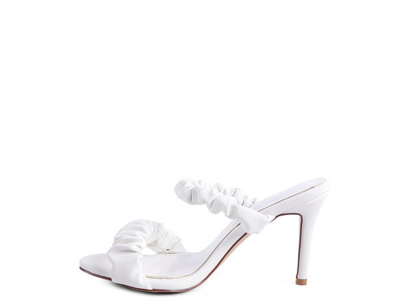 Qualie Ruched Strap Stiletto Sandals