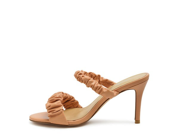 Qualie Ruched Strap Stiletto Sandals