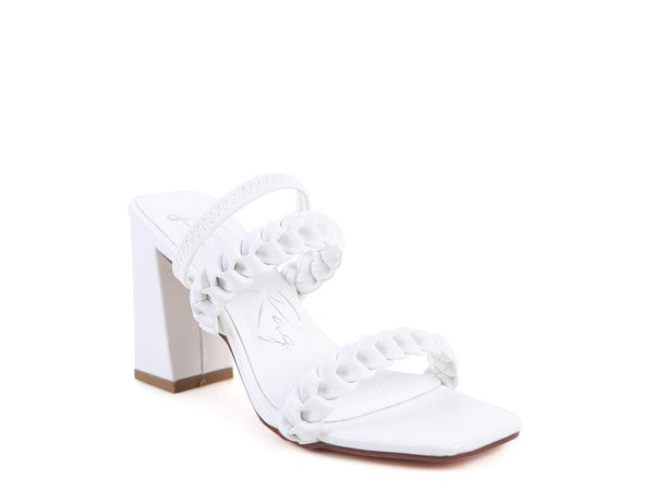 Arnie Braided Straps Block Heeled Sandals