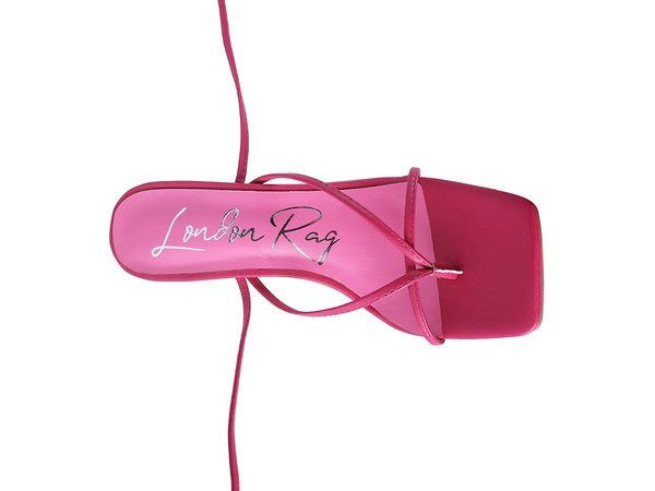 POLE DANCE LACE UP BLOCK HEELED SANDAL - Loving It Shop