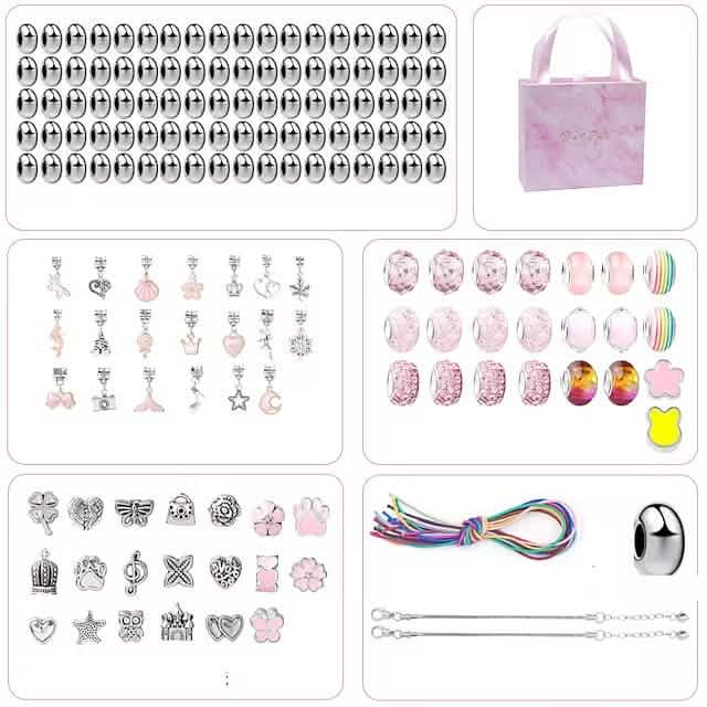 165-Piece: Gorgeous Color Beads DIY Handmade Children&