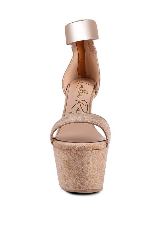 COSMO GIRL METAL BAND HIGH HEELED SANDALS - Loving It Shop