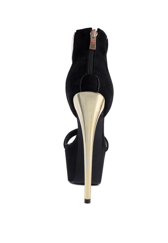COSMO GIRL METAL BAND HIGH HEELED SANDALS - Loving It Shop
