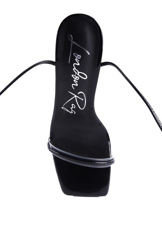 BITEN BERRY SPOOL HEELED LACE UP SANDAL - Loving It Shop