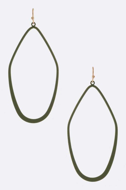 Iconic Cutout Color Metal Drop Earrings - Loving It Shop