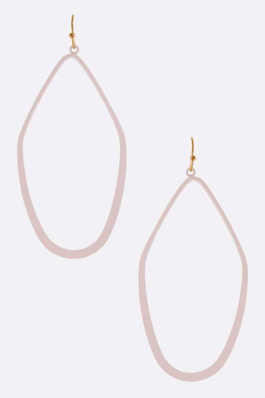 Iconic Cutout Color Metal Drop Earrings - Loving It Shop