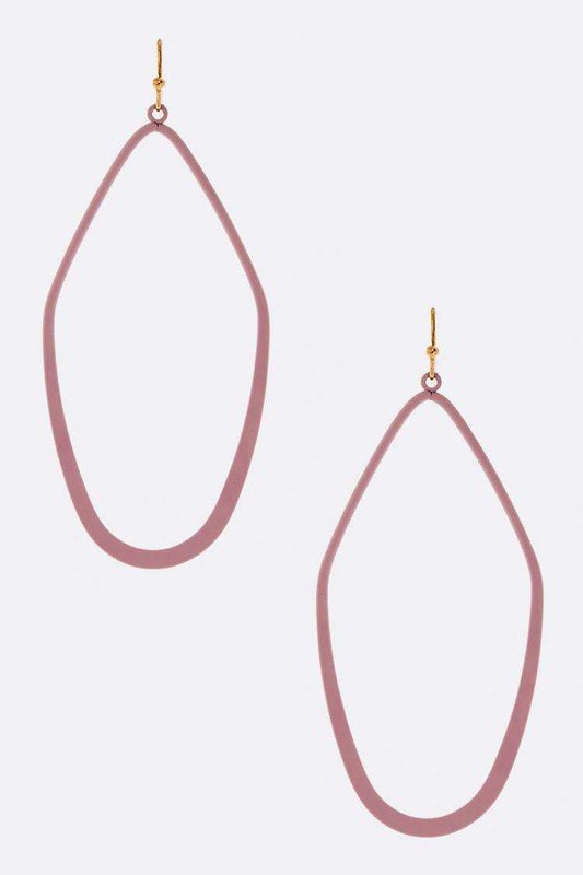 Iconic Cutout Color Metal Drop Earrings - Loving It Shop