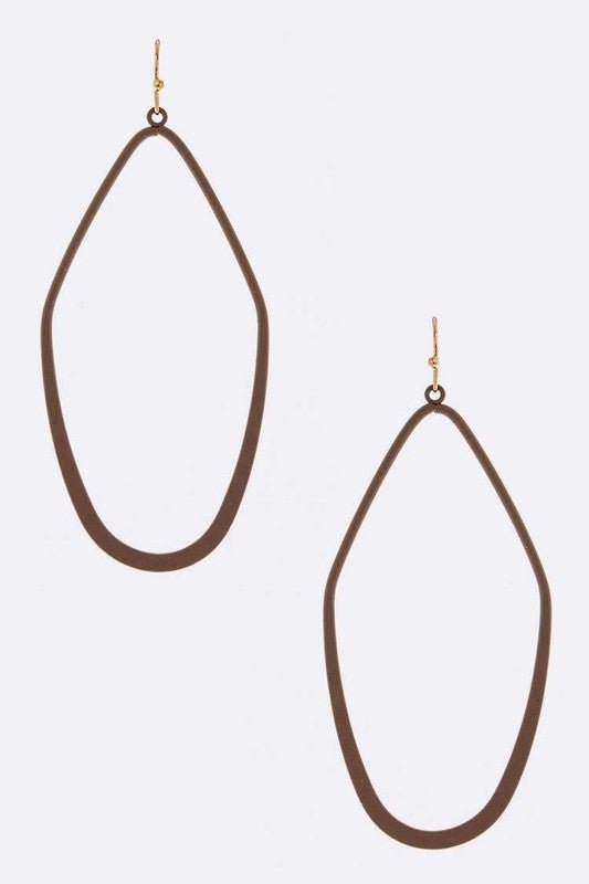 Iconic Cutout Color Metal Drop Earrings - Loving It Shop