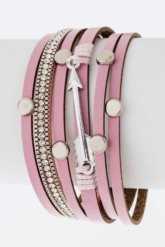 Arrow Charm Magnetic Slit Cuff - Loving It Shop