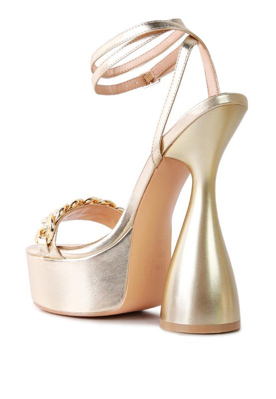 BIG BASH METALLIC HIGH PLATFORM CHUNKY SANDALS - Loving It Shop