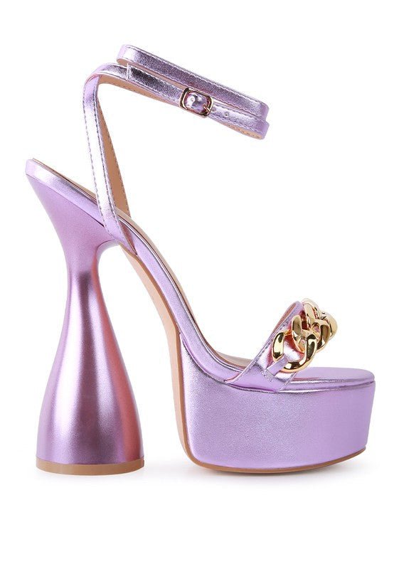 BIG BASH METALLIC HIGH PLATFORM CHUNKY SANDALS - Loving It Shop