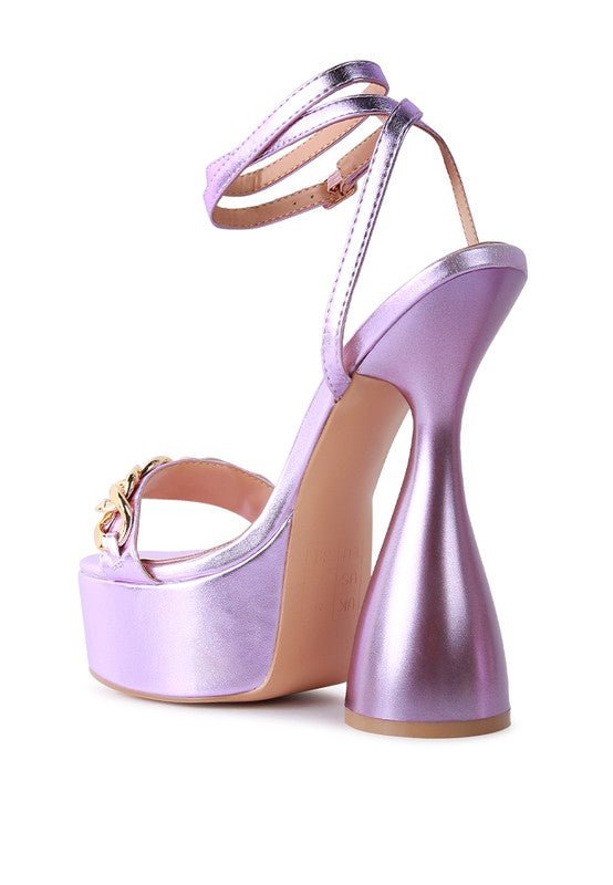 BIG BASH METALLIC HIGH PLATFORM CHUNKY SANDALS - Loving It Shop