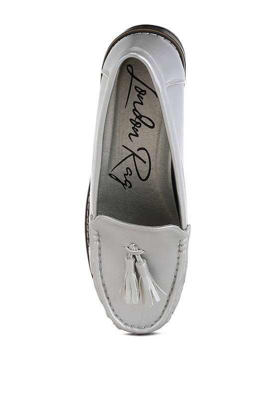 Larana Metallic Tassel Detail Loafers - Loving It Shop