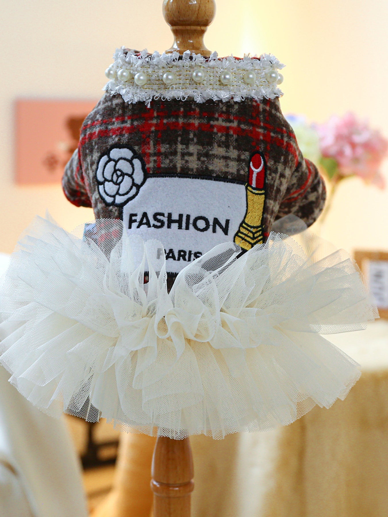 Pearl Collar Pet Dress - Loving It Shop