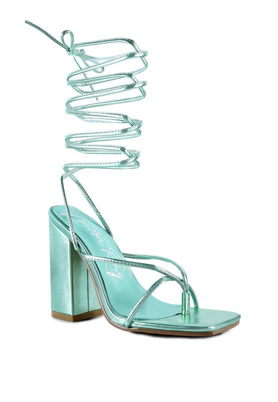 SHEWOLF LACE UP HIGH HEEL SANDALS - Loving It Shop