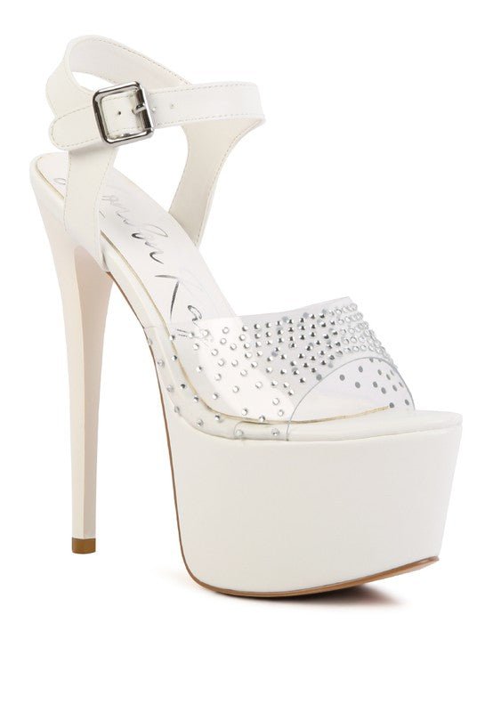 First Date Ultra High Heel Clear Sandals - Loving It Shop