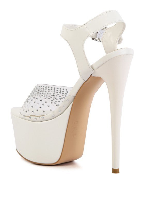 First Date Ultra High Heel Clear Sandals - Loving It Shop