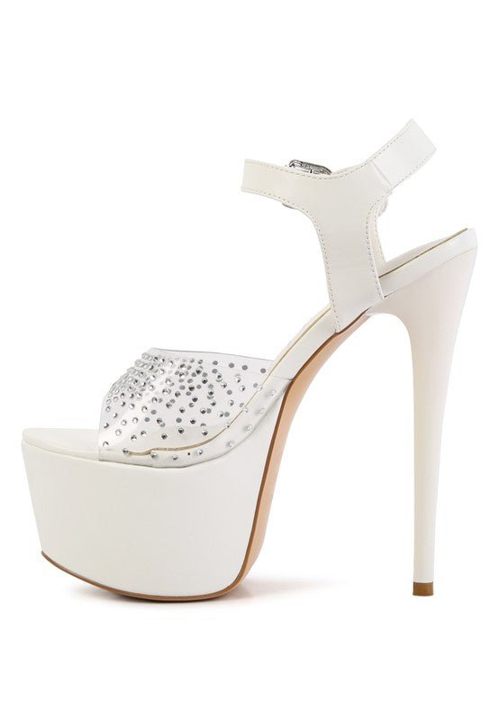 First Date Ultra High Heel Clear Sandals - Loving It Shop