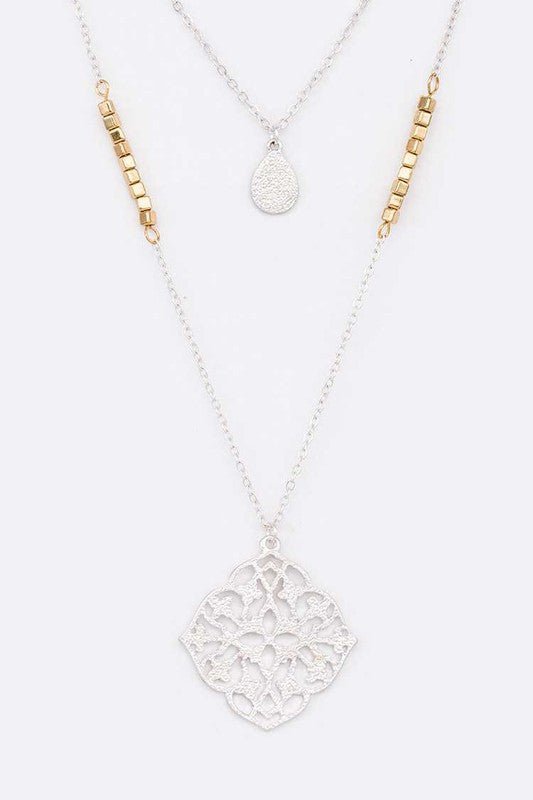 Filigree Pendant Layer Necklace - Loving It Shop