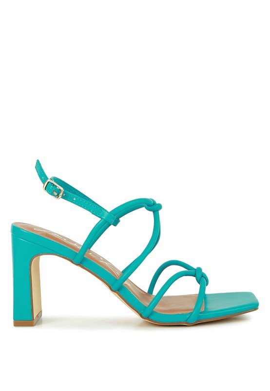 Kralor Knotted Strap Italian Block Heel Sandals - Loving It Shop