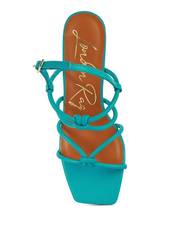 Kralor Knotted Strap Italian Block Heel Sandals - Loving It Shop