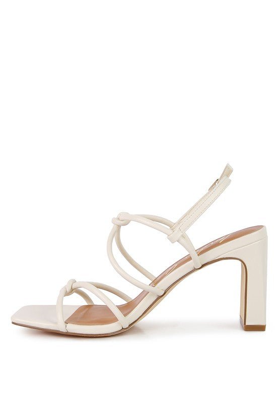 Kralor Knotted Strap Italian Block Heel Sandals - Loving It Shop