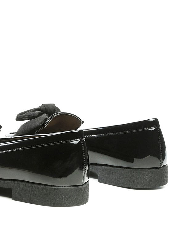 BOWBERRY BOW - TIE PATENT LOAFERS - Loving It Shop