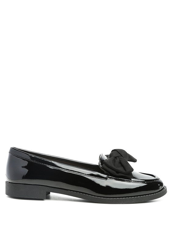 BOWBERRY BOW - TIE PATENT LOAFERS - Loving It Shop