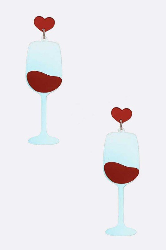Iconic Wine Glass Dangling Earrings - Loving It Shop