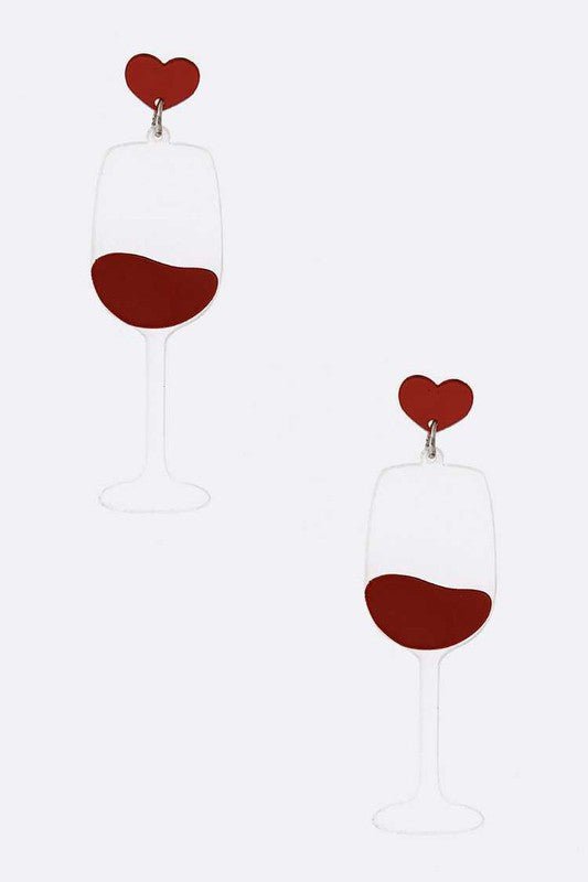 Iconic Wine Glass Dangling Earrings - Loving It Shop