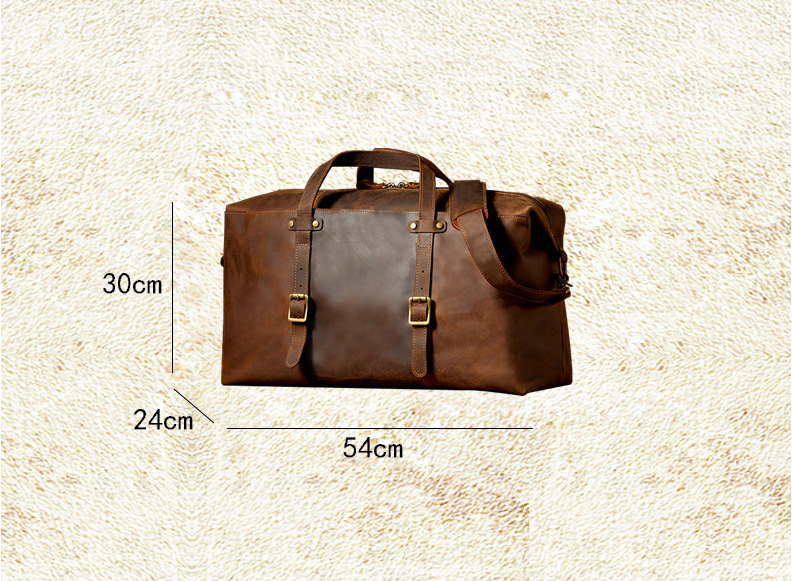 Genuine Leather Large-capacity Luggage Bag Men&