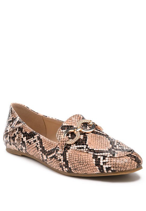 LONDON RAG CROC TEXTURED METAL SHOW DETAIL LOAFERS - Loving It Shop