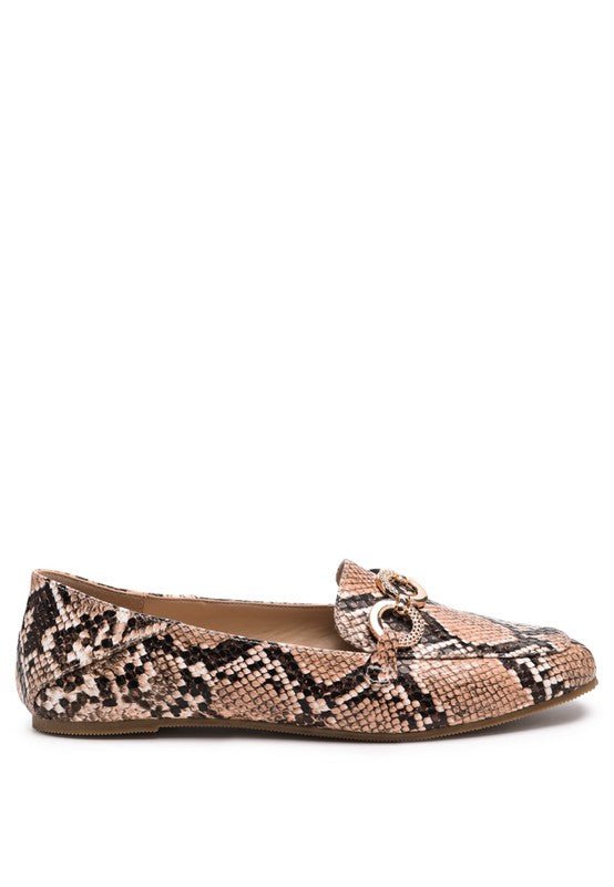 LONDON RAG CROC TEXTURED METAL SHOW DETAIL LOAFERS - Loving It Shop