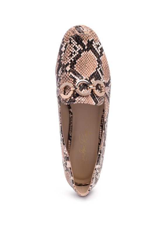 LONDON RAG CROC TEXTURED METAL SHOW DETAIL LOAFERS - Loving It Shop
