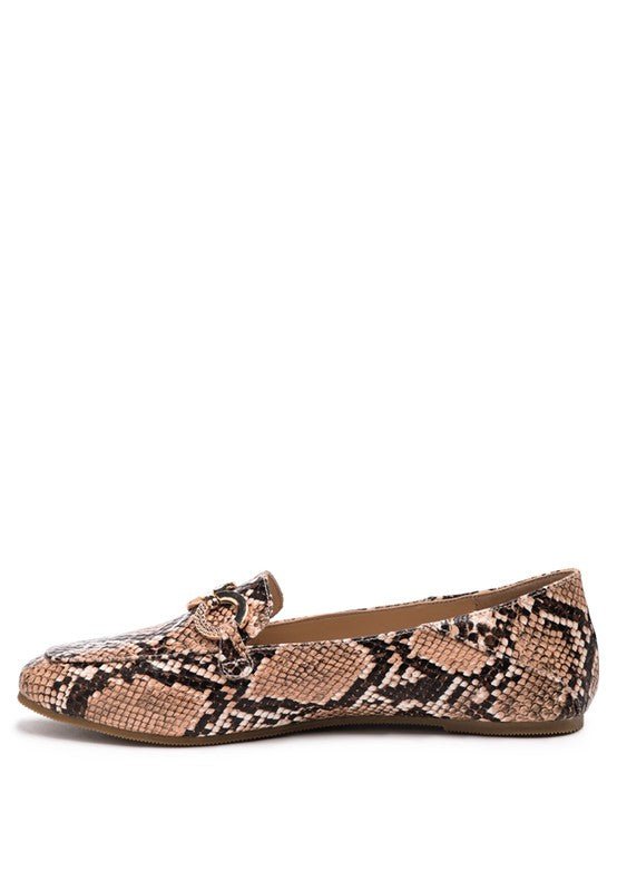 LONDON RAG CROC TEXTURED METAL SHOW DETAIL LOAFERS - Loving It Shop