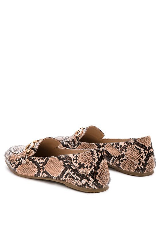 LONDON RAG CROC TEXTURED METAL SHOW DETAIL LOAFERS - Loving It Shop