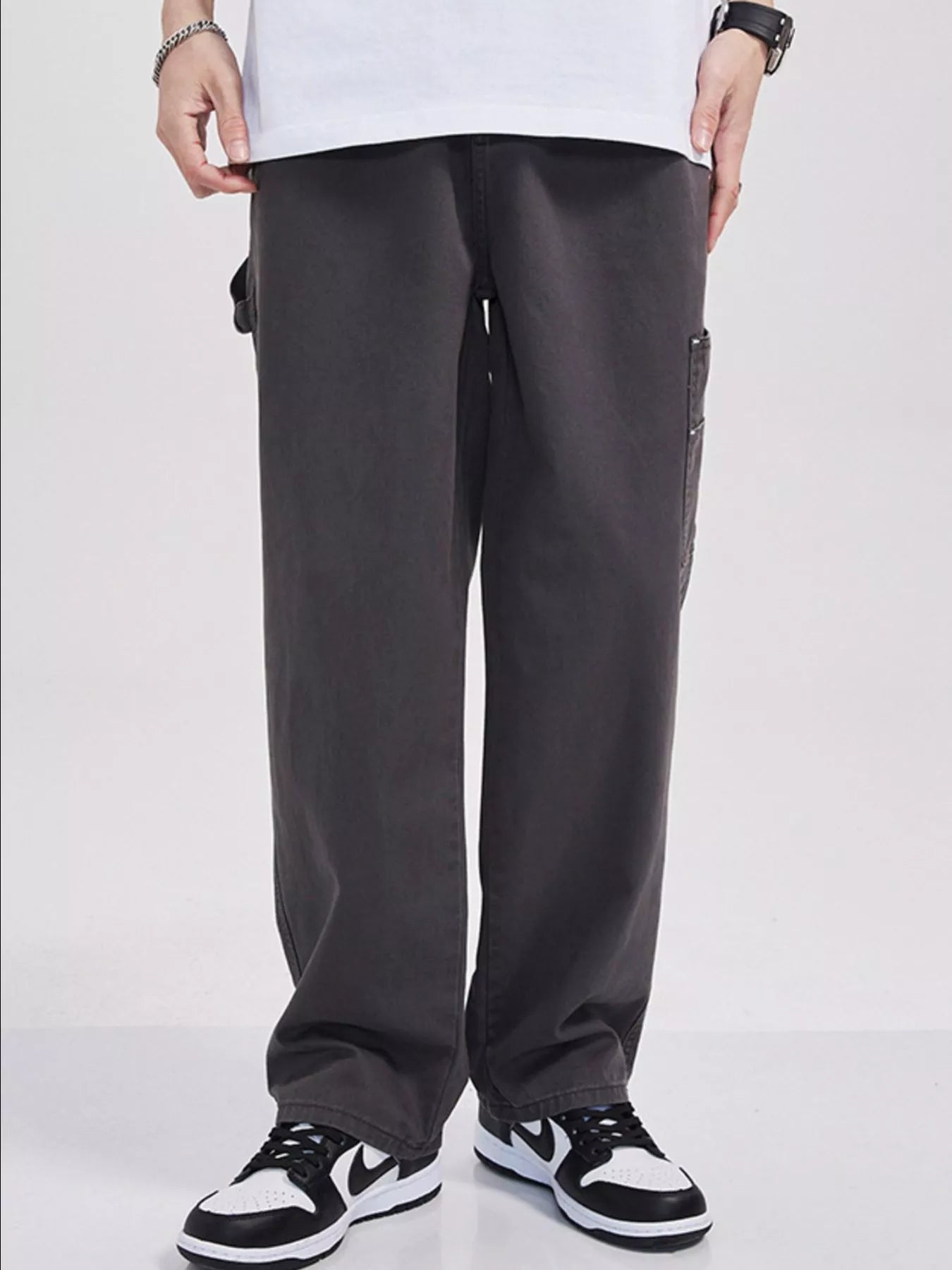 Men's Full Size Loose Fit Cargo Jeans Plus Size
