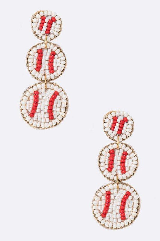 Beading Baseball Iconic Earrings - Loving It Shop