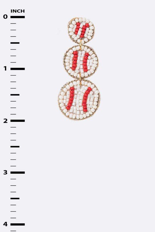 Beading Baseball Iconic Earrings - Loving It Shop