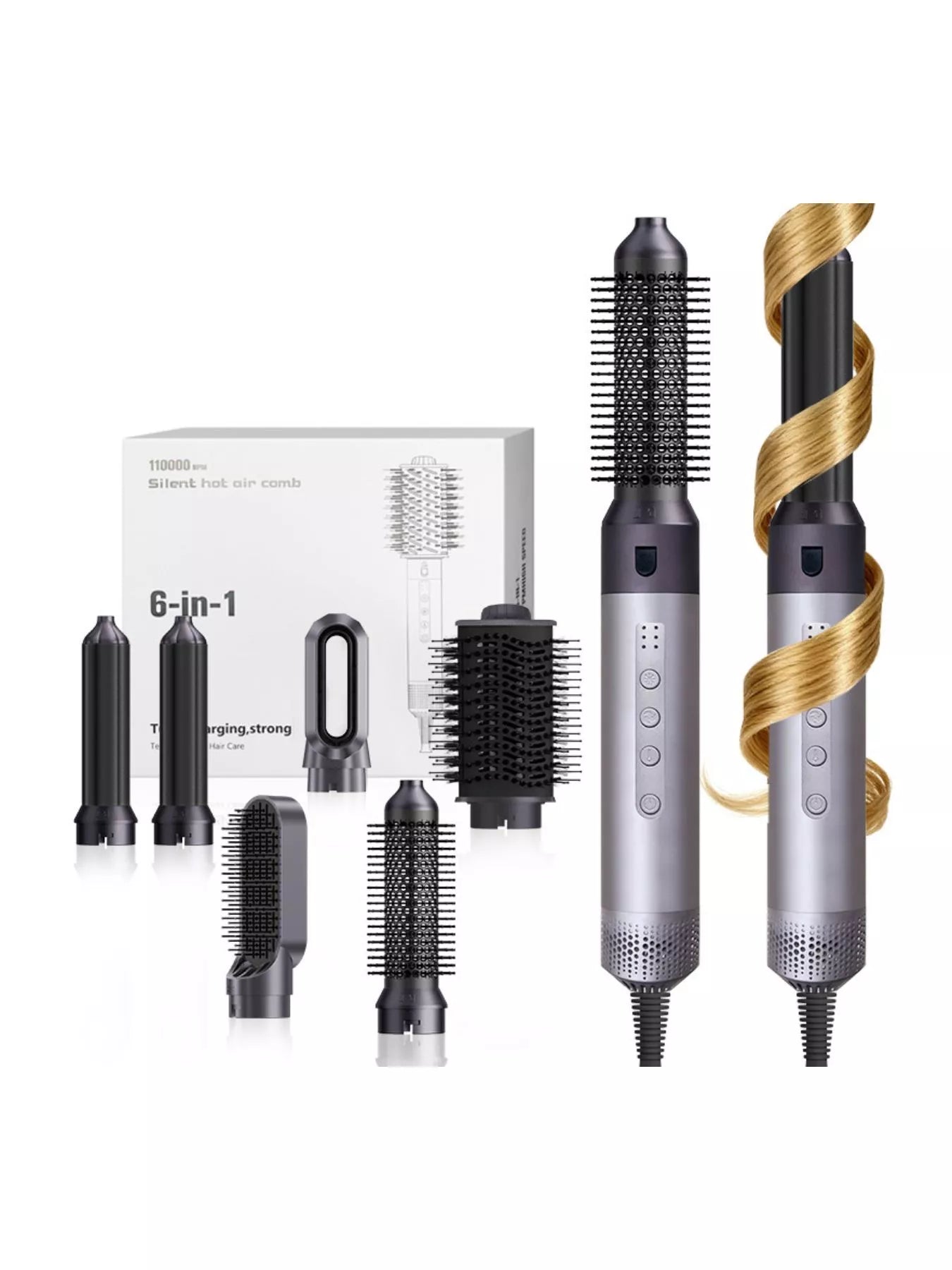 6 - in - 1 Interchangeable Head Curling Iron - Loving It Shop