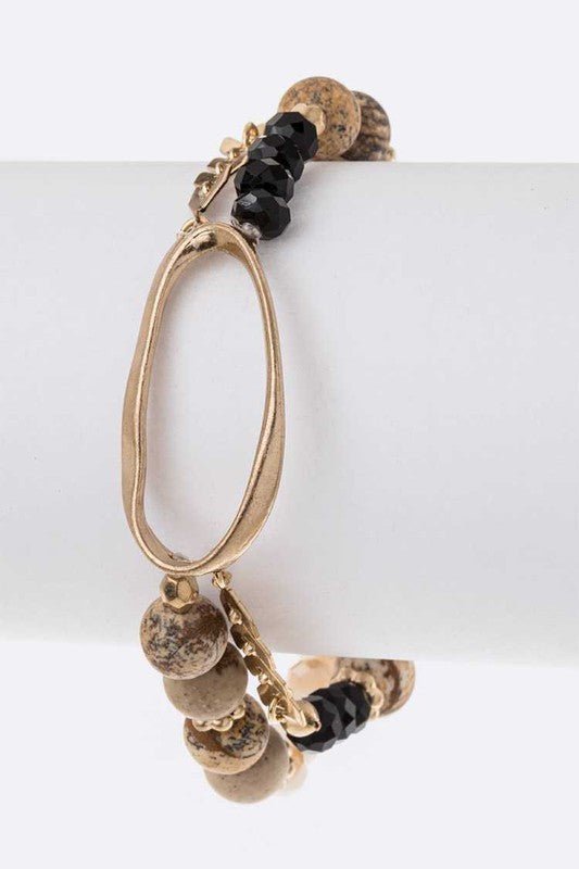 Mix Beads Stretch Bracelet - Loving It Shop