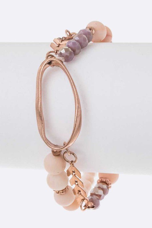 Mix Beads Stretch Bracelet - Loving It Shop
