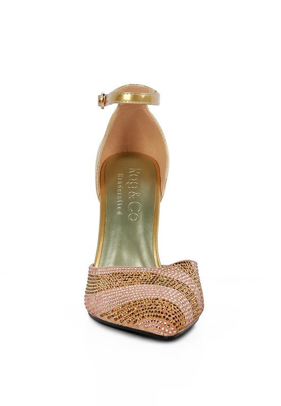 NOBLES High Heeled Patent Diamante Sandals - Loving It Shop