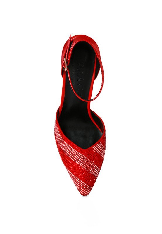 NOBLES High Heeled Patent Diamante Sandals - Loving It Shop