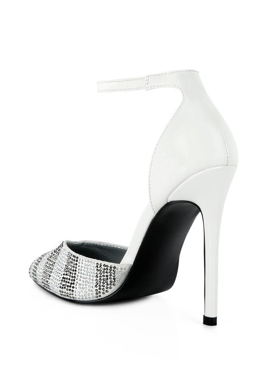 NOBLES High Heeled Patent Diamante Sandals - Loving It Shop